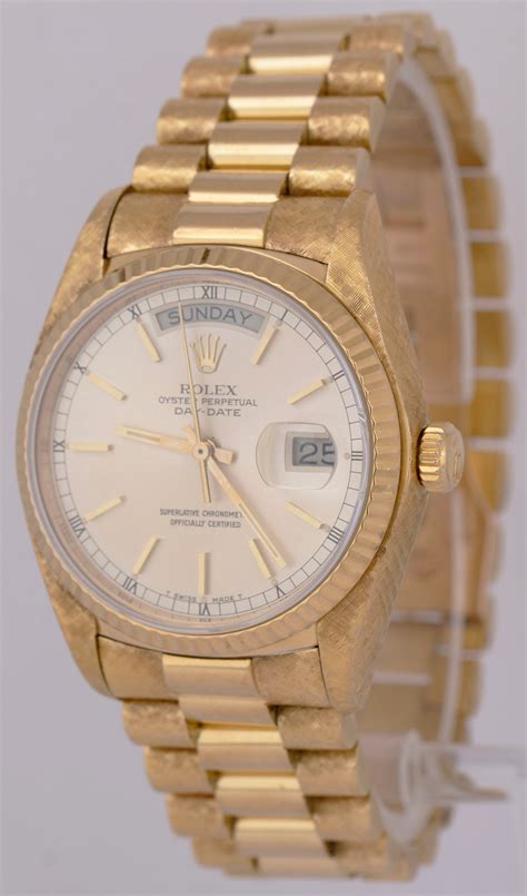 rolex day-date 36mm mens vintage florentine|Rolex President 18038 Florentine Finish .